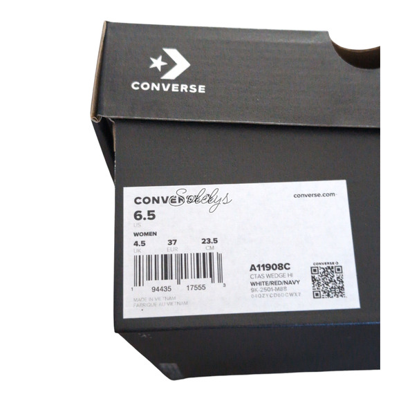 Converse Chuck Taylor All Star Hidden Wedge Platform White Canvas Sneaker 6.5 - Picture 7 of 11